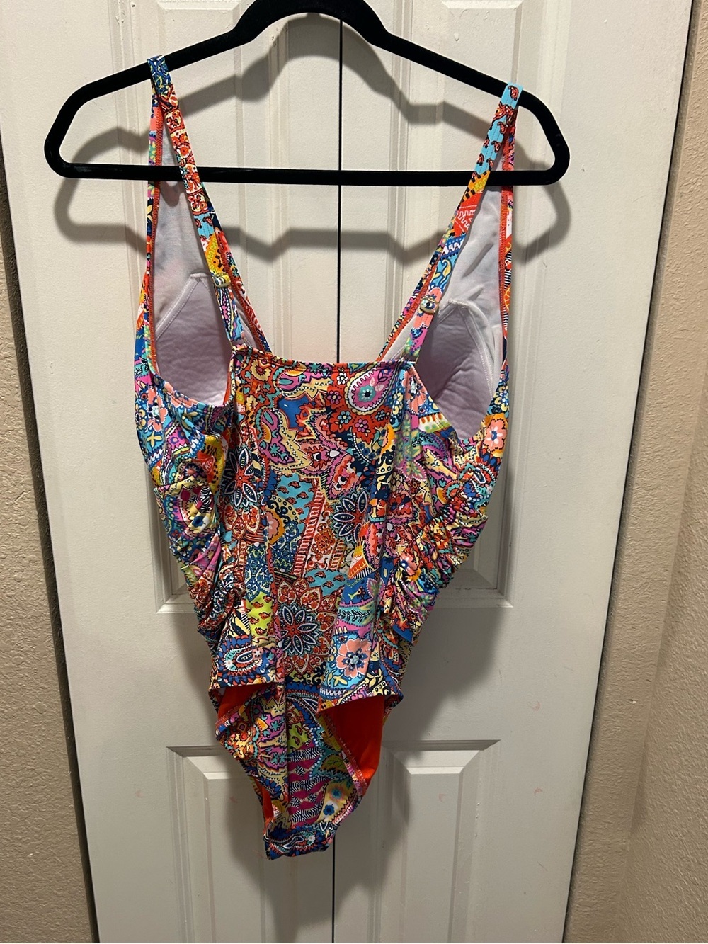 Bleu Rod Beattie Women’s Milo‎ Printed Plunge One Piece Swimsuit , size 18W - Picture 4 of 7